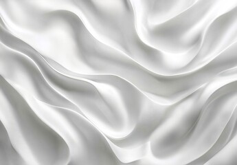 Obraz premium Smooth white silk draped, studio shot of flowing fabric