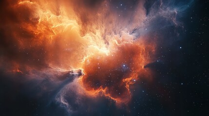 Fototapeta premium Stunning Cosmic Nebula Filled with Vibrant Colors and Stars