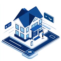 Banking innovation, seamless digital transactions, 3D illustration