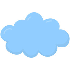 Blue cloud cartoon illustration 