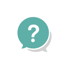 はてなの吹き出しベクターアイコン(FAQ・よくあるご質問・Q&A)