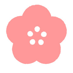 ピンク かわいい シンプル 和風 花 ベクターイラスト