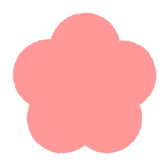 ピンク かわいい シンプル 和風 花 ベクターイラスト