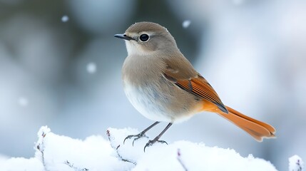 Bird on Winter Snow: Wildlife Footprints and Braving the Challenges of the Frosty Hunt Season