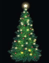 Chrismas tree with light