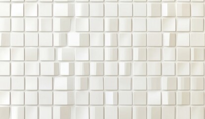 Fototapeta premium Abstract white square pattern wall texture