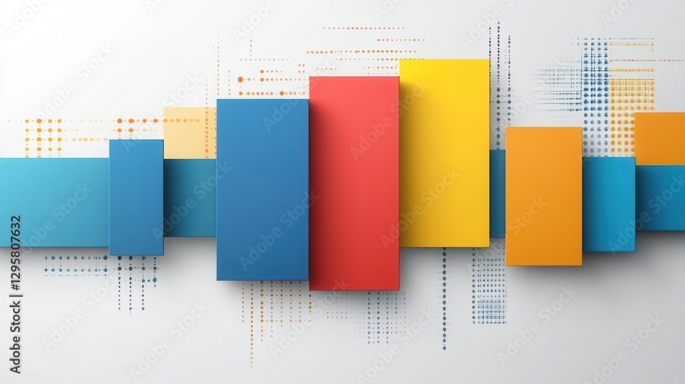 Aufkleber abstract geometric composition featuring colorful rectangles and squares in a modern design suitable