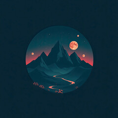 illustration landscape logo