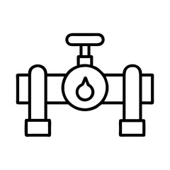 gas pipeline icon, gas pipeline line art - simple line art of gas pipeline, perfect for gas pipeline logos and icons