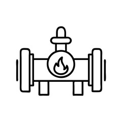 gas pipeline icon, gas pipeline line art - simple line art of gas pipeline, perfect for gas pipeline logos and icons
