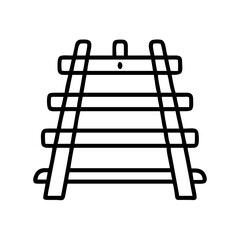 railway tracks icon, railway tracks line art - simple line art of railway tracks, perfect for railway tracks logos and icons