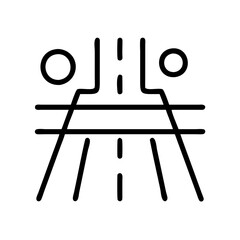 road icon, road line art - simple line art of road, perfect for road logos and icons