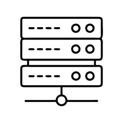 server rack icon, server rack line art - simple line art of server rack, perfect for server rack logos and icons