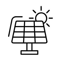 solar panel icon, solar panel line art - simple line art of solar panel, perfect for solar panel logos and icons