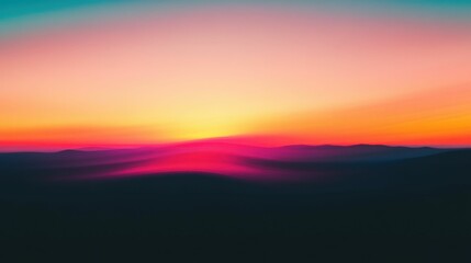 Obraz premium abstract background with sunrise over wheat fields, warm golden and orange tones, natural gradients, blurred background, minimalist aesthetics, peaceful atmosphere