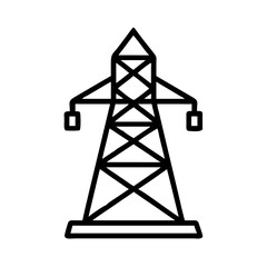 transmission tower icon, transmission tower line art - simple line art of transmission tower, perfect for transmission tower logos and icons