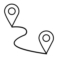 Navigation icon vector. Trip illustration sign. Location symbol. Pin logo.