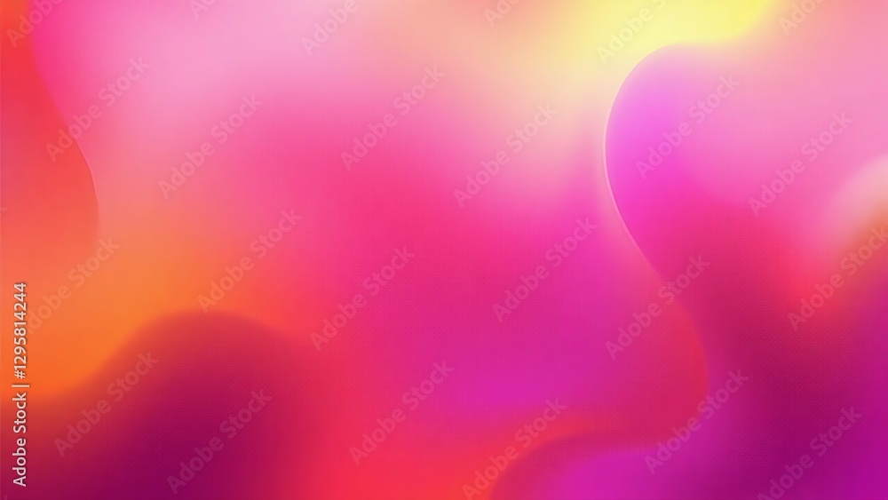 Poster abstract pink background with hearts and colorful light pattern