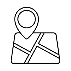 Navigation icon vector. Trip illustration sign. Location symbol. Pin logo.