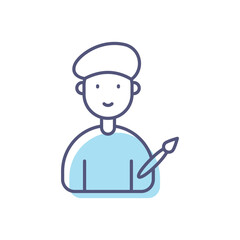 Artist Vector icon