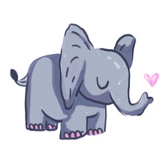 Cute Baby Elephant Illustration