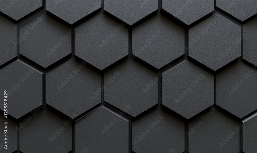 Poster dark geometric hexagonal background for modern tech or abstract design