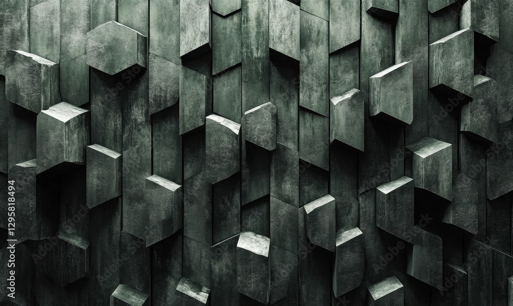 Poster dark geometric concrete wall texture background for architecture or design projects