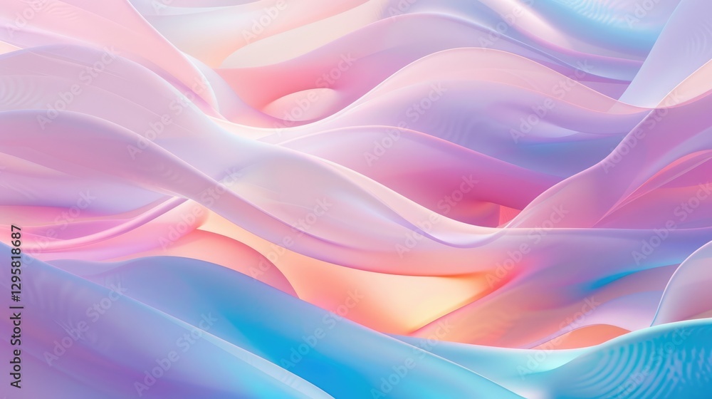 Poster abstract pastel colored smoke flow on a light background. background image of multi colored and vibr