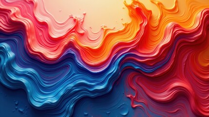 Abstract Colorful Swirling Paint Texture Background A Vivid Symphony of Hues and Waves