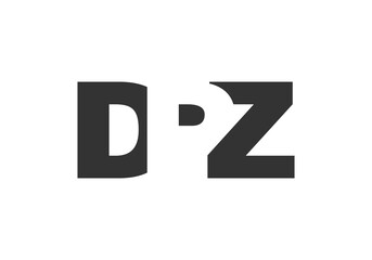 DPZ logo design. Initial letter D P Z bold font style for tech startups, consulting, corporate branding. Creative company name, headlines typography identity, trendy logotype.