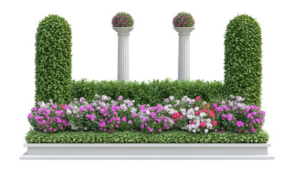 PNG Flowers garden hedge white.