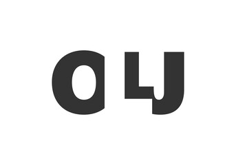 OLJ logo design. Initial letter O L J bold font style for tech startups, consulting, corporate branding. Creative company name, headlines typography identity, trendy logotype.