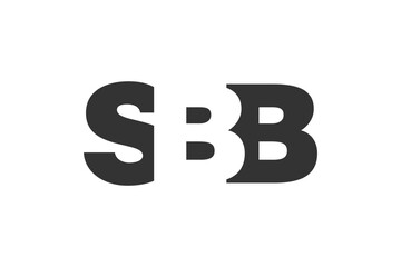 SBB logo design. Initial letter S B B bold font style for tech startups, consulting, corporate branding. Creative company name, headlines typography identity, trendy logotype.
