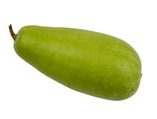 Green hatch organic vegetables in the garden for cooking on transparent background, Scientific name: Benincasa hispida;