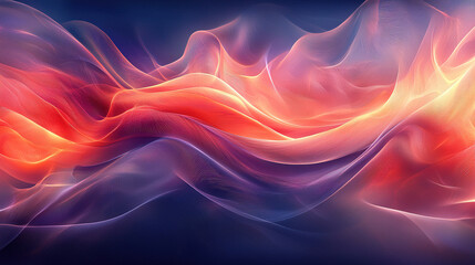 Obraz premium Abstract waves of vibrant colors blend together, creating a mesmerizing visual experience in a digital artwork. Generative AI