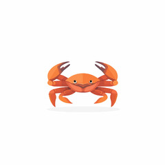 An illustration 2d, A flat 2D vector illustration of a black crab icon set, designed as an icon and isolated on a white background, 2d