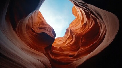 Rocky desert canyon with red sandstone formations, deep crevices carved by time, warm golden light casting long shadows