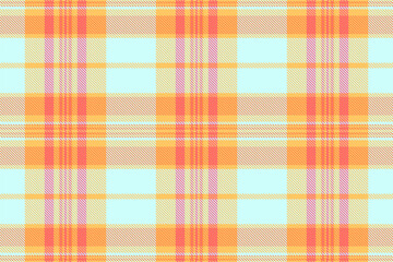 Flooring check plaid textile, delicate background seamless pattern. Endless fabric vector tartan texture in amber and light colors.