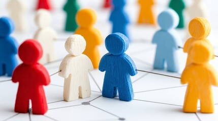 Diverse Group of People United by Networking Exploring Connections, Collaboration, and Community Engagement, A Visual Representation of Teamwork, Communication, and Interpersonal Relationships