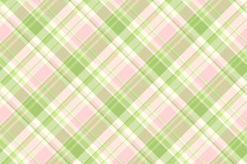 Model texture background tartan, messy fabric check textile. Preppy seamless plaid vector pattern in light and misty rose colors.