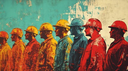 A vibrant illustration celebrating International Workers' Day