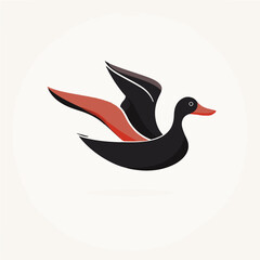 Simple flat 2D icon duck set isolated on a transparent background, vector, flat design, animation design, vector, flat design, animation design, animal set