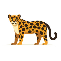 Simple flat 2D icon jaguar isolated on transparent background, vector, flat design, animation design, vector, flat design, animation design, simple flat 2D icon, minimalist design, clipart