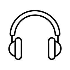 headphones icon, headphones line art - simple line art of headphones, perfect for headphones logos and icons