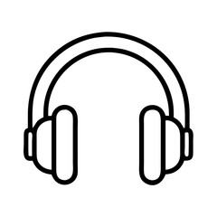 headphones icon, headphones line art - simple line art of headphones, perfect for headphones logos and icons
