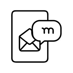 mms icon, mms line art - simple line art of mms, perfect for mms logos and icons