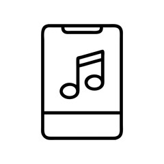 music app icon, music app line art - simple line art of music app, perfect for music app logos and icons
