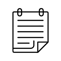 Obraz premium notes icon, notes line art - simple line art of notes, perfect for notes logos and icons
