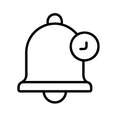 notification bell icon, notification bell line art - simple line art of notification bell, perfect for notification bell logos and icons