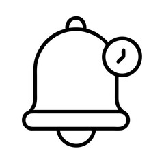 Obraz premium notification bell icon, notification bell line art - simple line art of notification bell, perfect for notification bell logos and icons